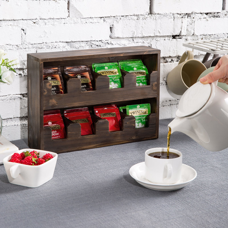 MyGift Wood Tea Bag Holder Box Wayfair